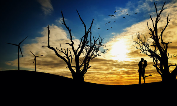 Love silhouette