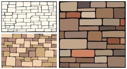 Stone texture, brick background texture in vector