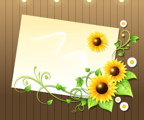 Flower Background_Sunflower and notes