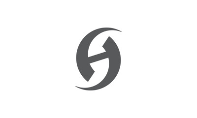 Letter SH Modern Logo 