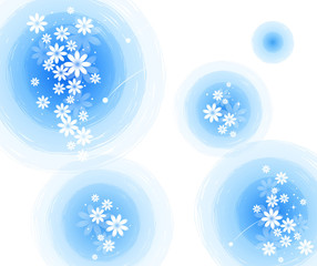 Flower Background_Blue sky and flowers