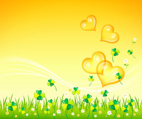 Flower Background_Flower field at sunset