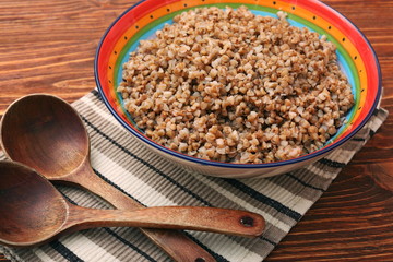 Vegetarian buckwheat porridge