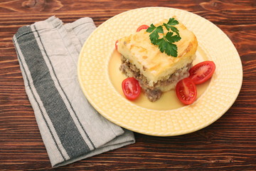 Potato casserole with meat