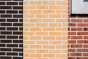 Walls in the city. Painted walls of city buildings on the street. Textured walls for backgrounds