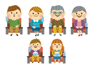 Naklejka premium 映画鑑賞 いろいろ