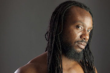 Rastafarian Headshot of a young African American Male