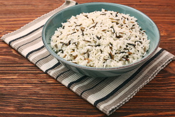 Bowl of mixed wild rice