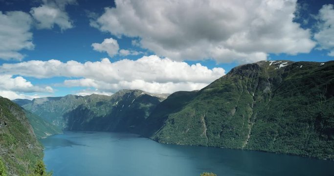 Nature background landscape of Fjord Norway