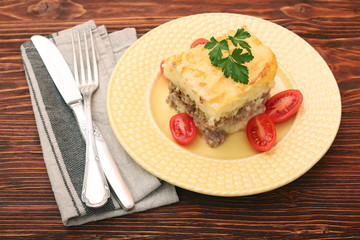 Potato casserole with meat