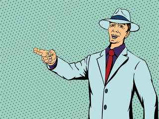 Man in a hat says welcome speech