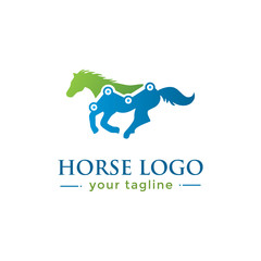 HORSE LOGO. animal logo with finance concept