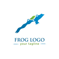 FROG LOGO. animal logo with finance concept