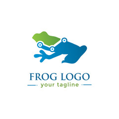 FROG LOGO. animal logo with finance concept