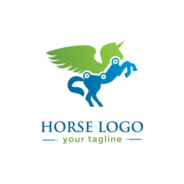 UNICORN LOGO. animal logo with finance concept