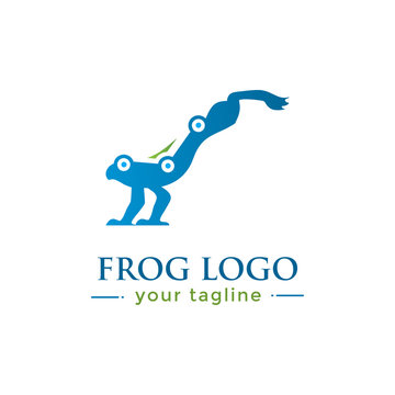 FROG LOGO. animal logo with finance concept