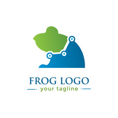 FROG LOGO. animal logo with finance concept