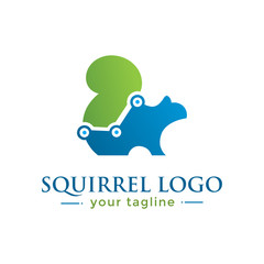 SQUIRREL LOGO.  animal logo with finance concept