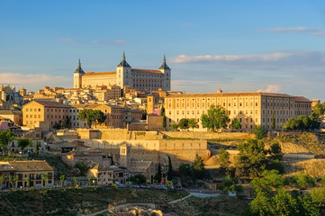 Fototapeta na wymiar Toledo Alcazar in Spanien - Toledo Alcazar castle in Castilla-La Mancha