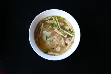 Pork Rice Noodle Soup, Vietnamese style 