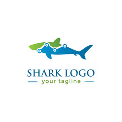 SHARK LOGO.  animal logo with finance concept