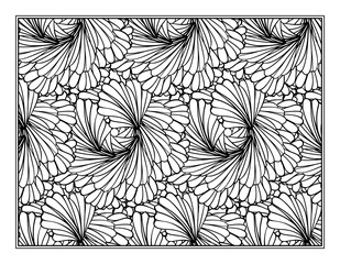 Floral decorative ornamental coloring page