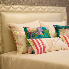 Image of comfortable pillows and bed.