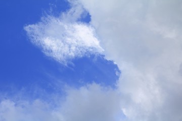 blue sky with cloud and raincloud beautiful art of nature. copy space for add text