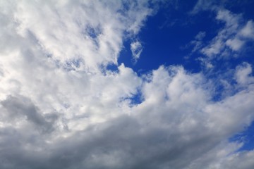 blue sky with a raincloud  bright beautiful art of nature and copy space for add text