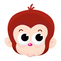 Cute monkey head
