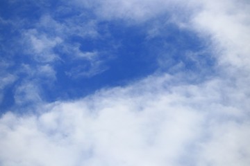 blue sky with fluffy cloud bright beautiful art of nature and copy space for add text