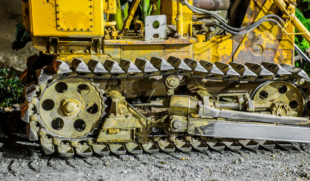 Old rusty Motorgrader