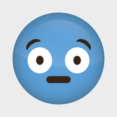 Fototapeta premium surprised cartoon face over white background. colorful design. vector illustration