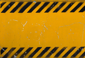 Grunge construction sign for background.
