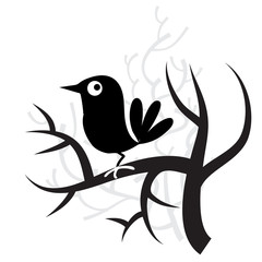 Whimsical Bird and Tree