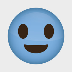 Fototapeta premium happy cartoon face over white background. colorful design. vector illustration