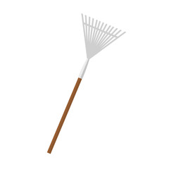 Gardening fork tool icon over white background. colorful design. vector illustration