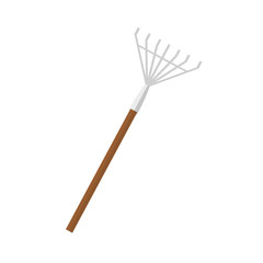 Gardening fork tool icon over white background. colorful design. vector illustration