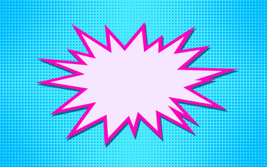Fototapeta premium Explosion steam bubble pop-art web header set - funny funky banner comics background. Vector illustration
