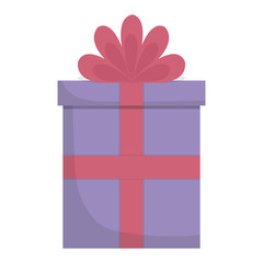 gift box icon over white background. colorful design. vector illustration