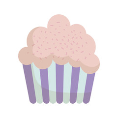 cupcake icon over white background. colorful design. vector illustration