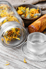 dried flowers of calendula