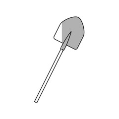 gardening shovel  tool icon over white background. vector illustration