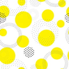Wallpaper murals Yellow Geometric Seamless Pattern