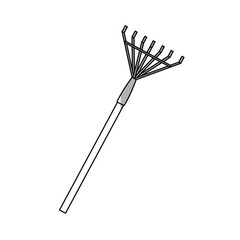 gardening fork  tool icon over white background. vector illustration