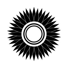 beautiful flower icon over white background. vector illustration