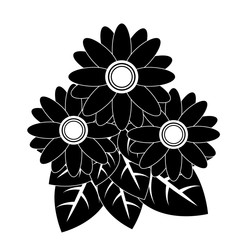 beautiful flowers icon over white background. vector illustration