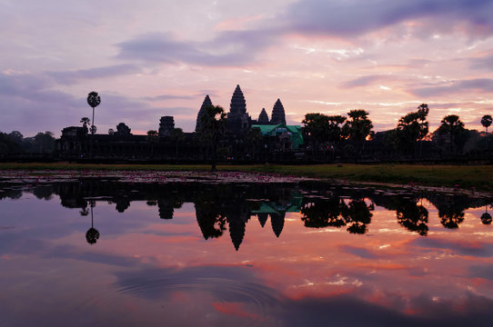 Angkor Wat at sunrise. Cambodia