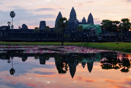 Angkor Wat at sunrise. Cambodia