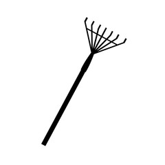 gardening fork tool icon over white background. vector illustration